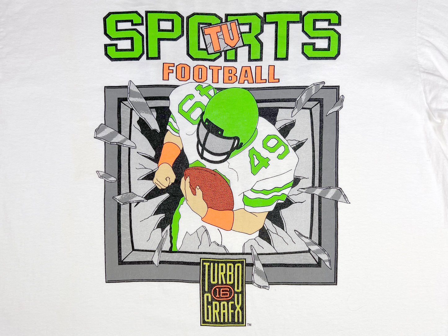 Turbo Grafx TV Sports Football T-Shirt