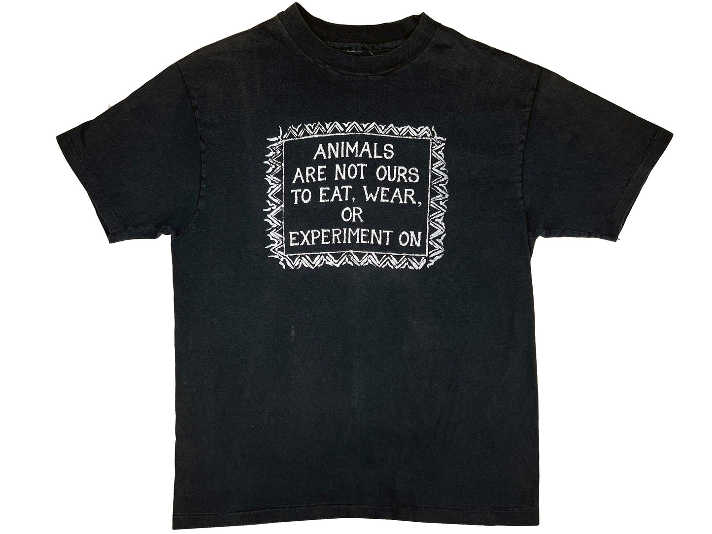 Vintage Animals Are Not Ours to Eat Wear or experiment on T-Shirt Vegan vegetarian 90s