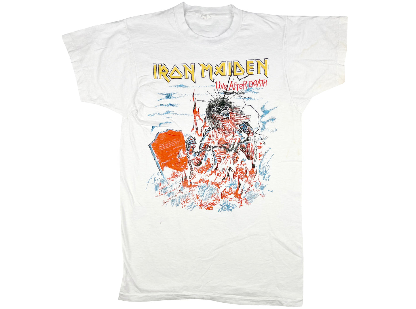 Vintage Iron Maiden 'Live After Death' Parking Lot T-Shirt