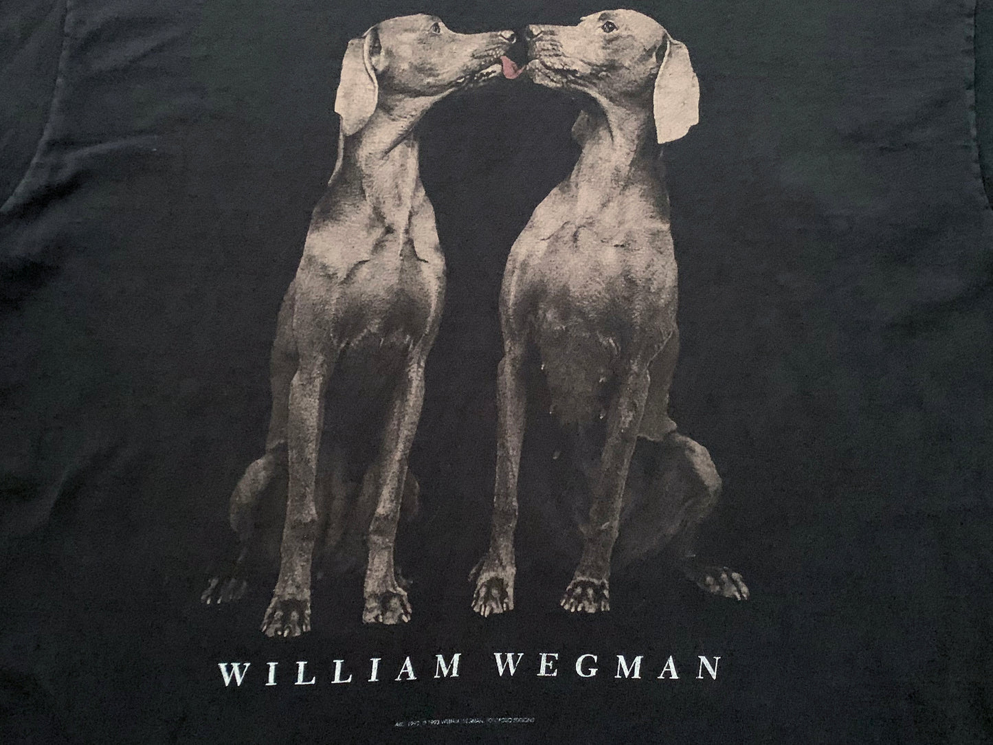 William Wegman Kissing Weimaraner T-Shirt