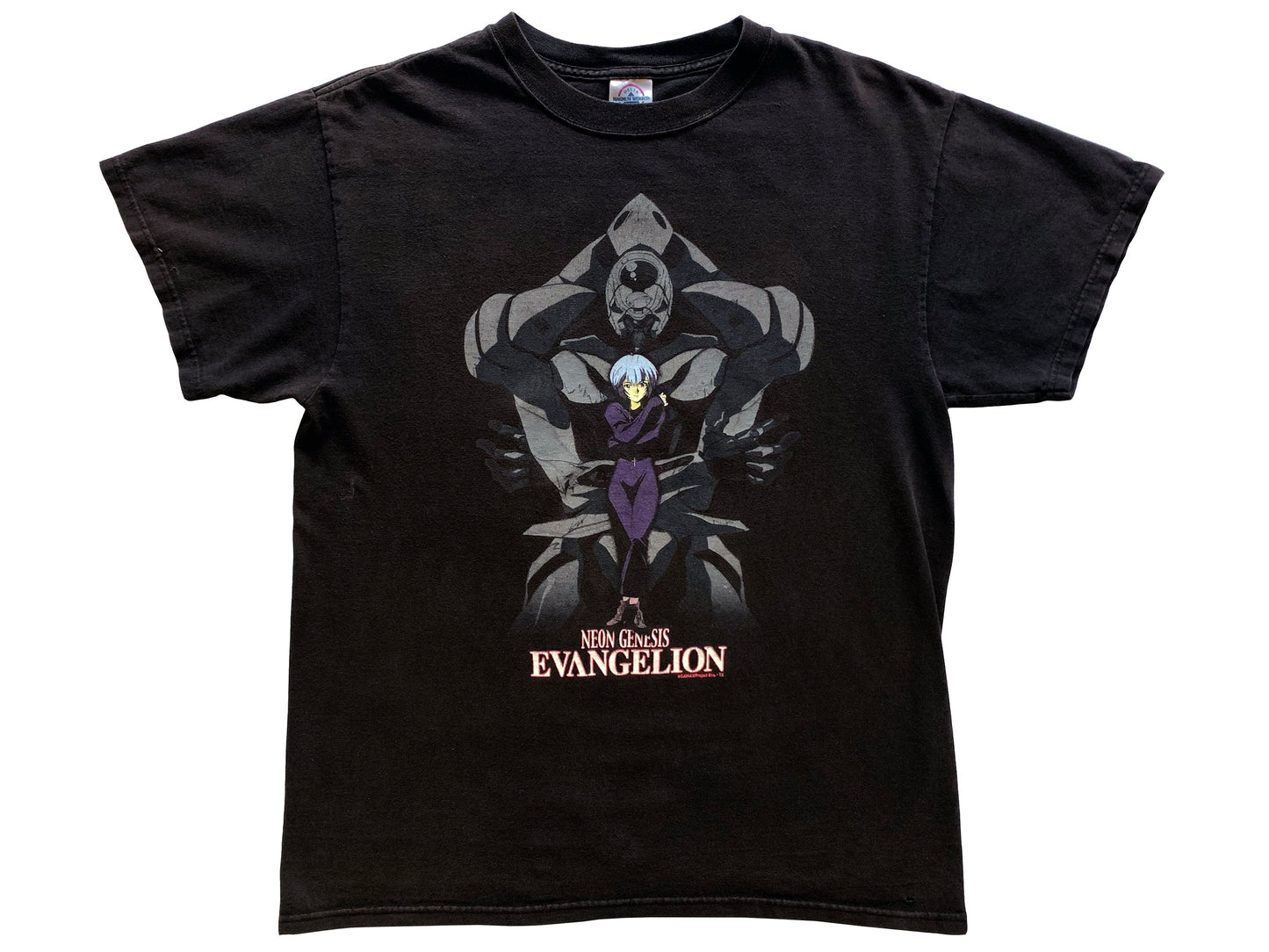 Vintage Neon Genesis Evangelion Black T-Shirt