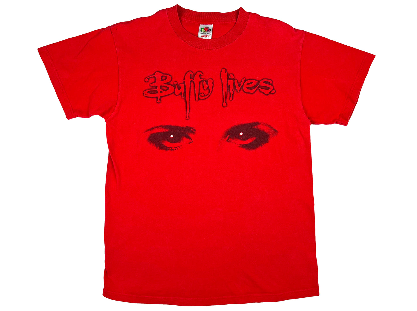 Vintage Buffy the Vampire Slayer Lives Red T-Shirt TV Show 90s y2k