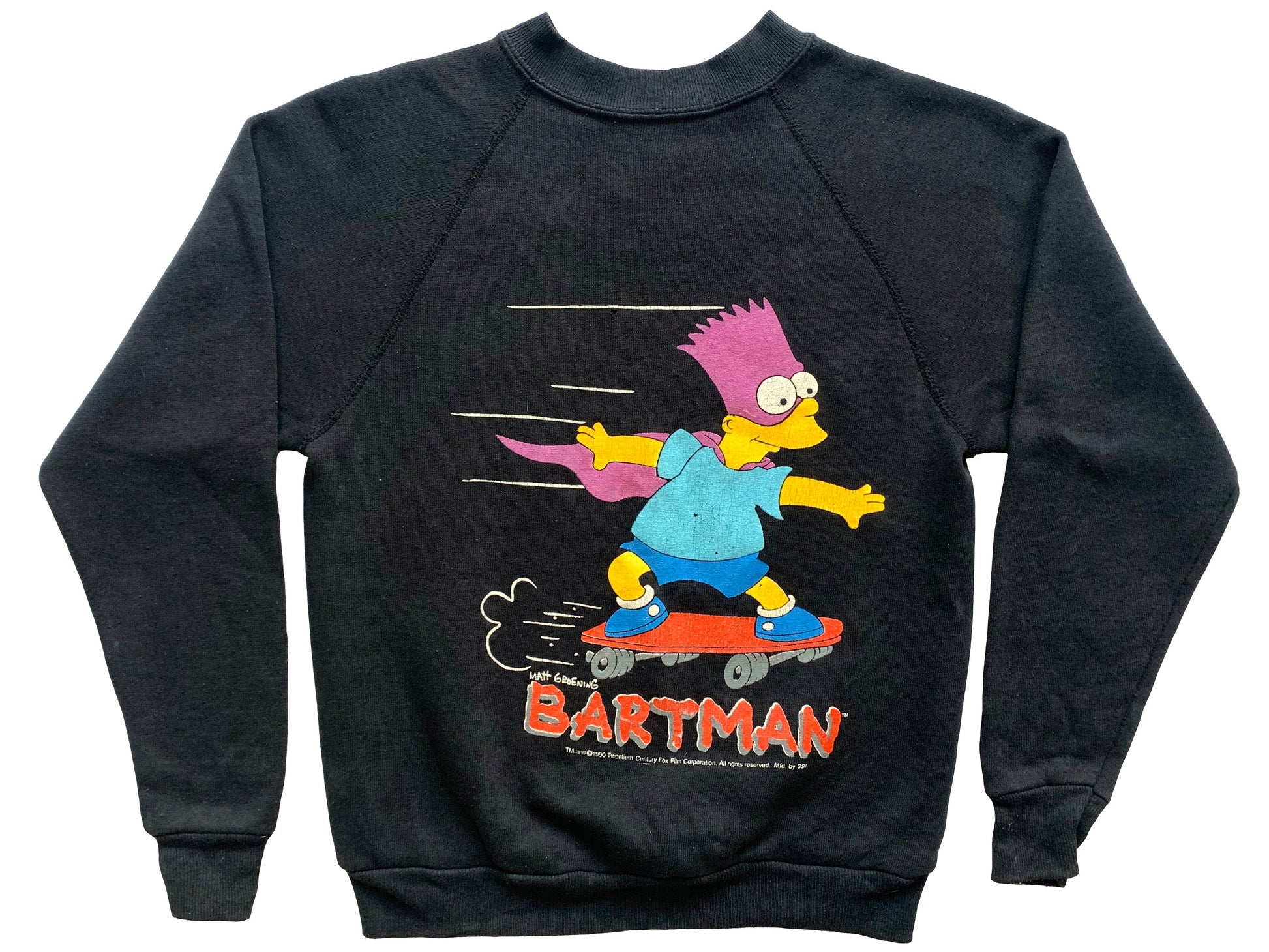 Vintage The Simpsons Bartman Black Sweatshirt 90s cartoon