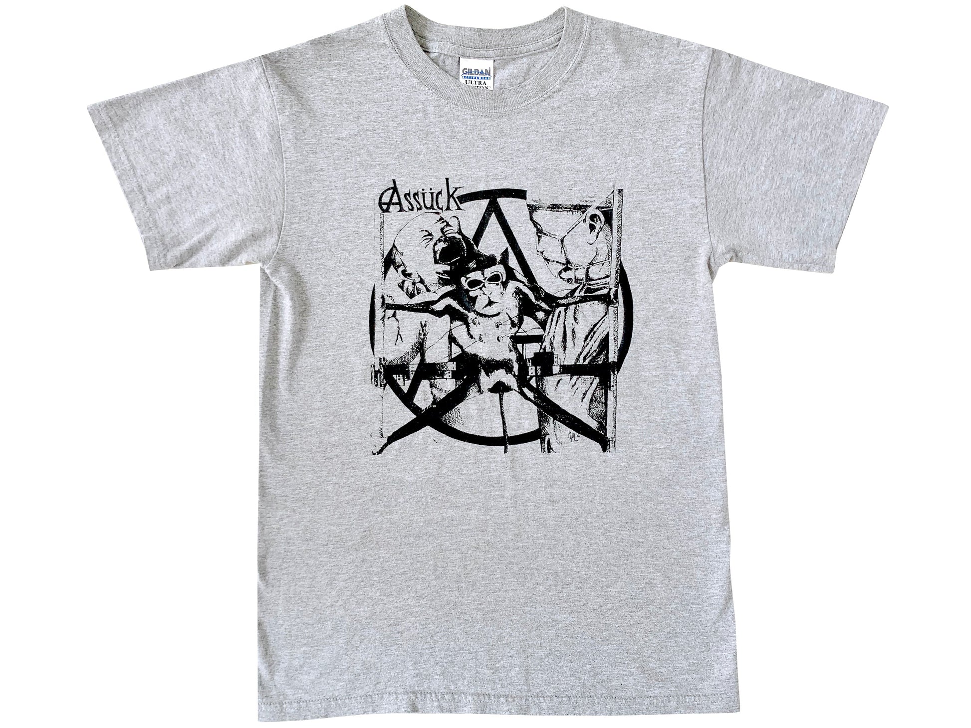 Assuck Grey T-Shirt Grind Core Punk