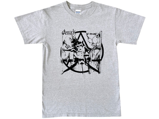 Assuck Grey T-Shirt Grind Core Punk