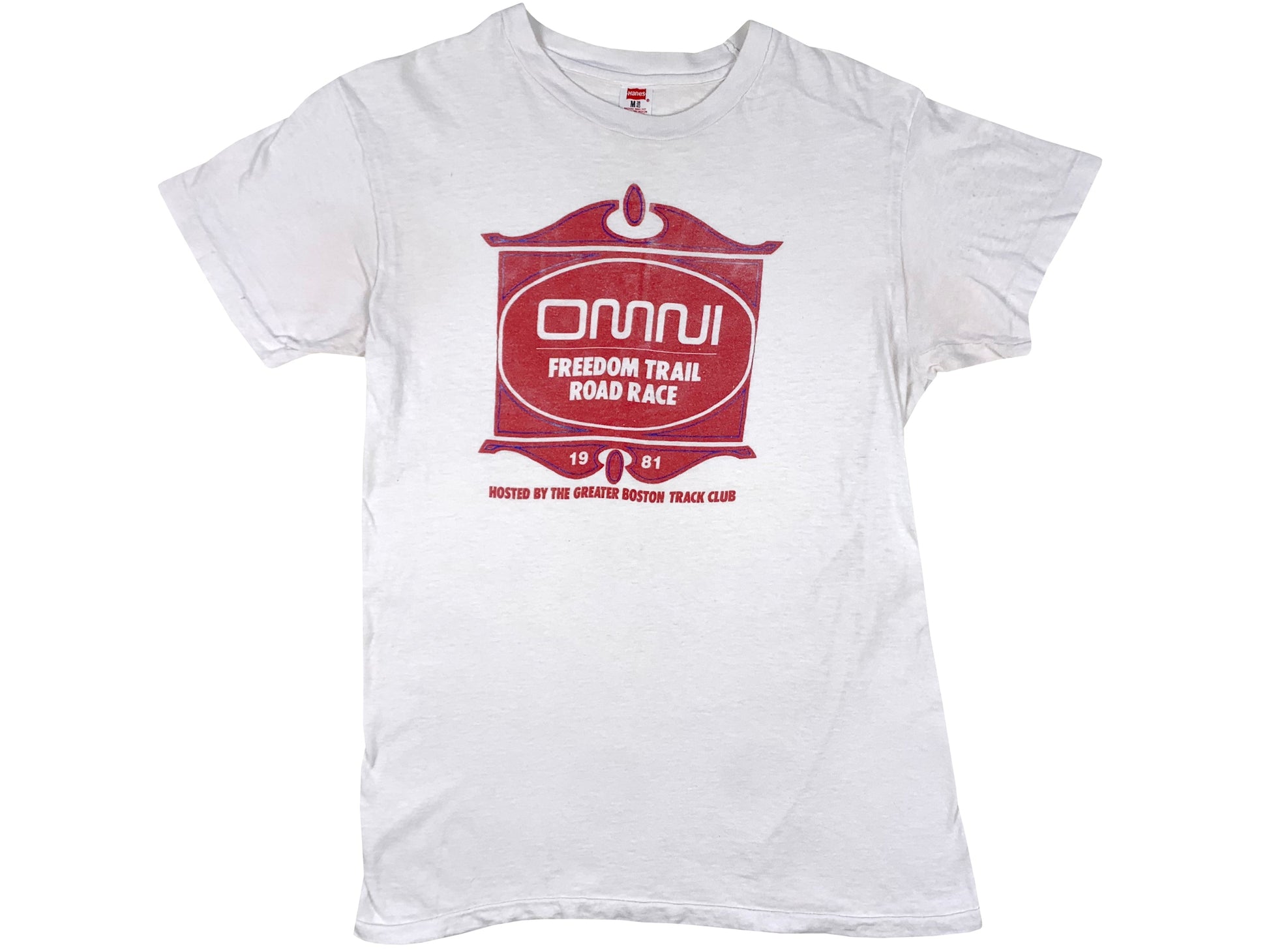 Vintage Omni Magazine 1981 Freedom Trail Road Race T-Shirt