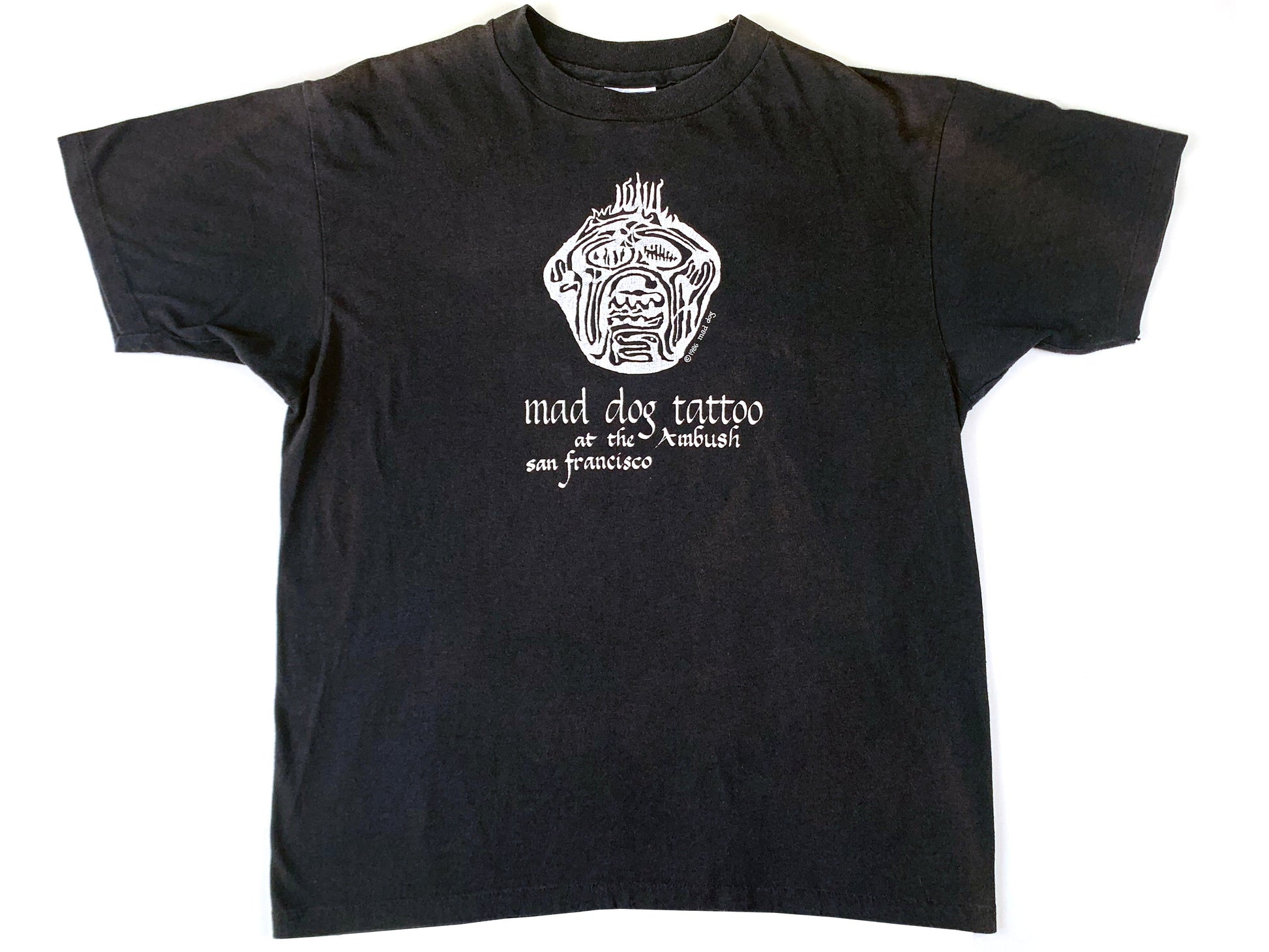 Vintage Mad Dog Tattoo San Francisco Black T-Shirt