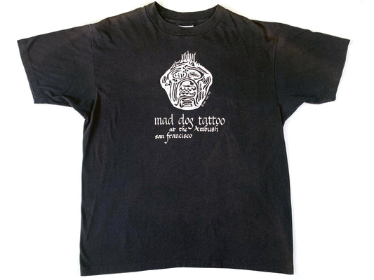 Vintage Mad Dog Tattoo San Francisco Black T-Shirt