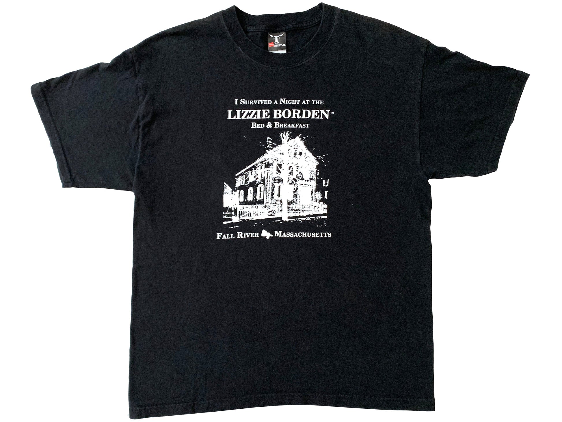 Vintage I Survived Lizzie Borden Bed & Breakfast Black T-Shirt