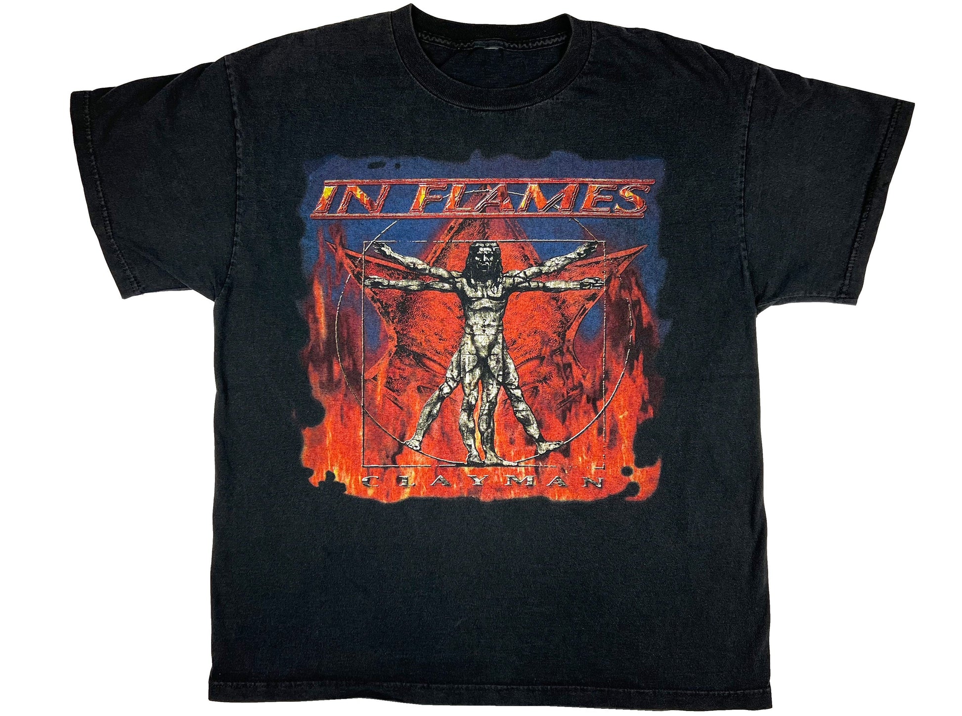 Vintage In Flames 'Clayman' Black T-Shirt