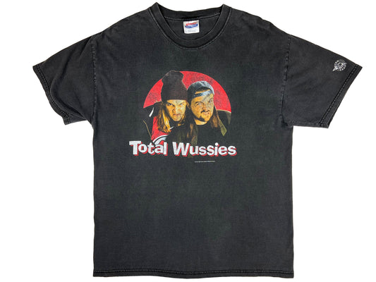 Vintage Jay & Silent Bob 'Total Wussies' Black T-Shirt Clerks Mallrats Chasing Amy 90s