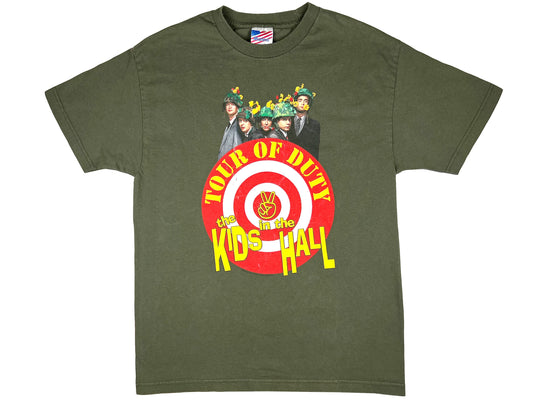Vintage Kids in the Hall 'Tour of Duty' Green T-Shirt TV Show Comedy 90s y2k