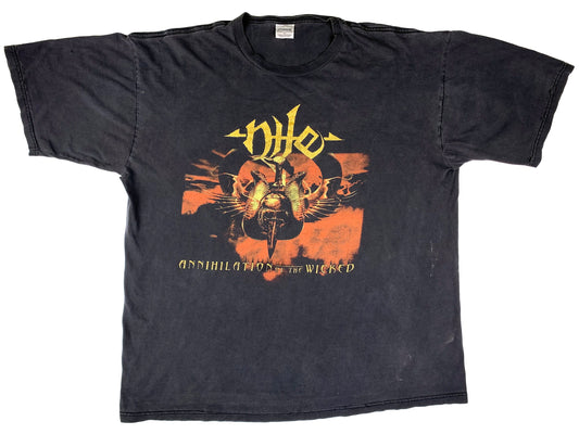 Vintage Nile 'Annihilation of the Wicked' Tour Black T-Shirt Death Metal