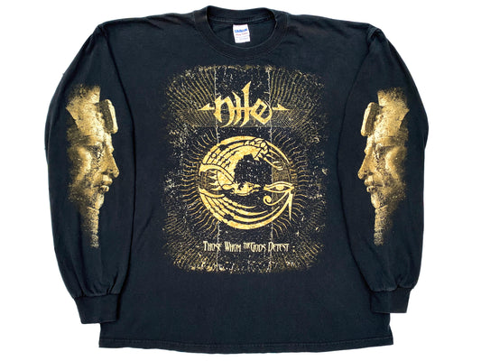 Vintage Nile 'Those Whom the Gods Detest' Black Long Sleeve Shirt Death Metal