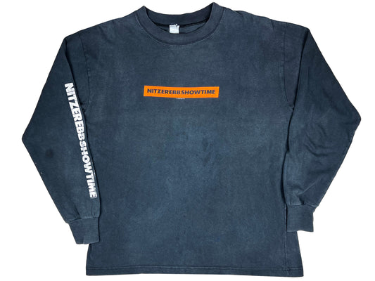 Vintage Nitzer Ebb 'Showtime' Black Long Sleeve Shirt Techno Industrial
