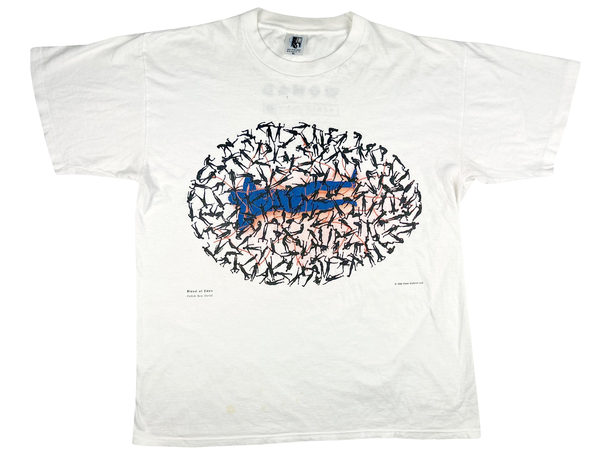 Vintage Peter Gabriel 'Blood of Eden' White T-Shirt