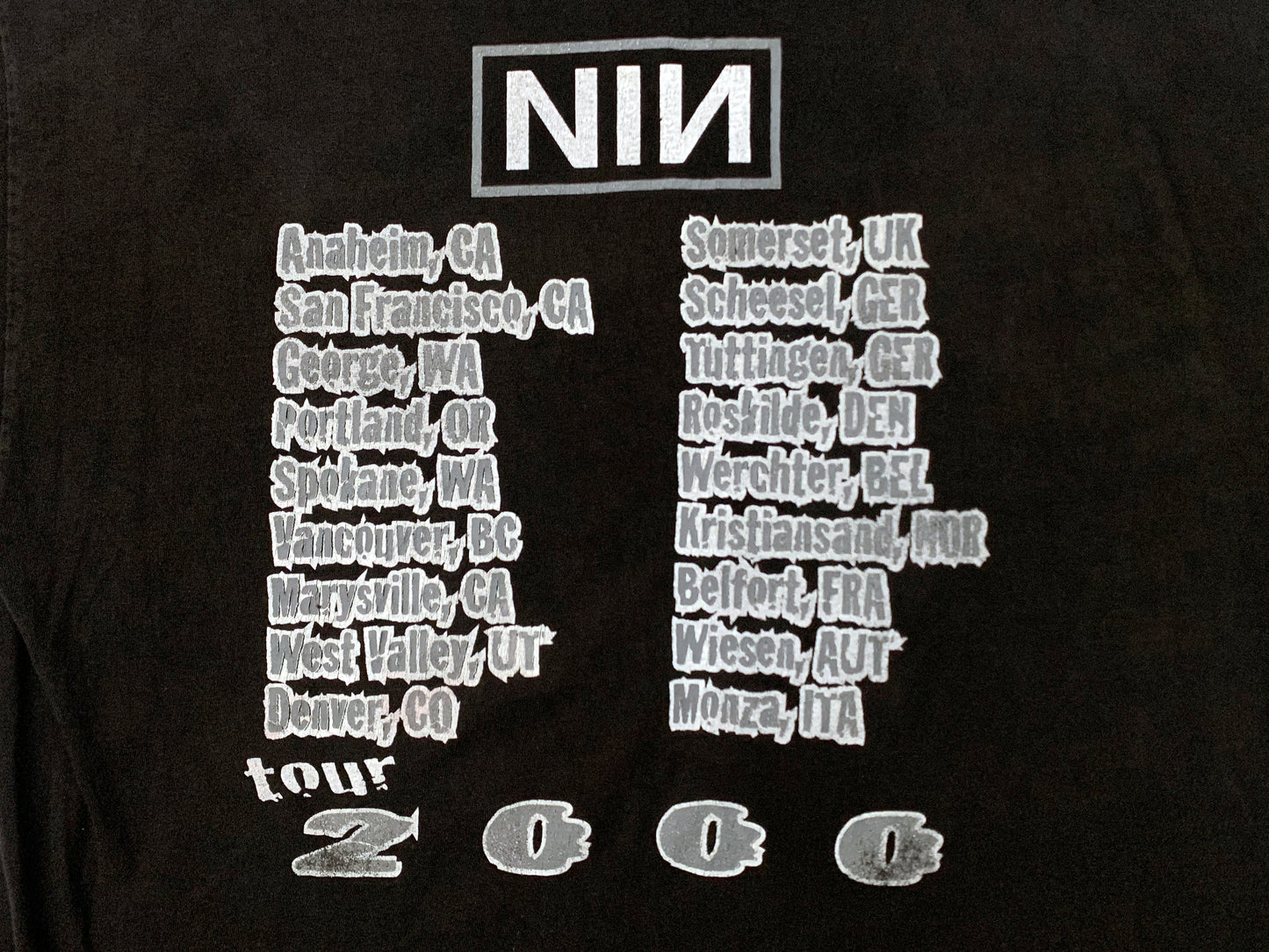 Nine Inch Nails 2000 Tour Bootleg T-Shirt