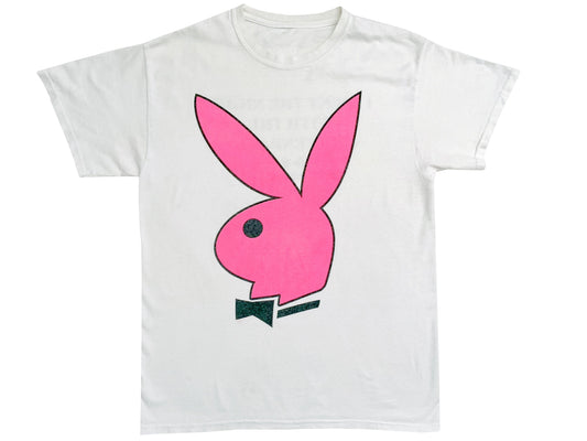 Vintage Playboy Bunny Head Chippendales White T-Shirt 80s 90s
