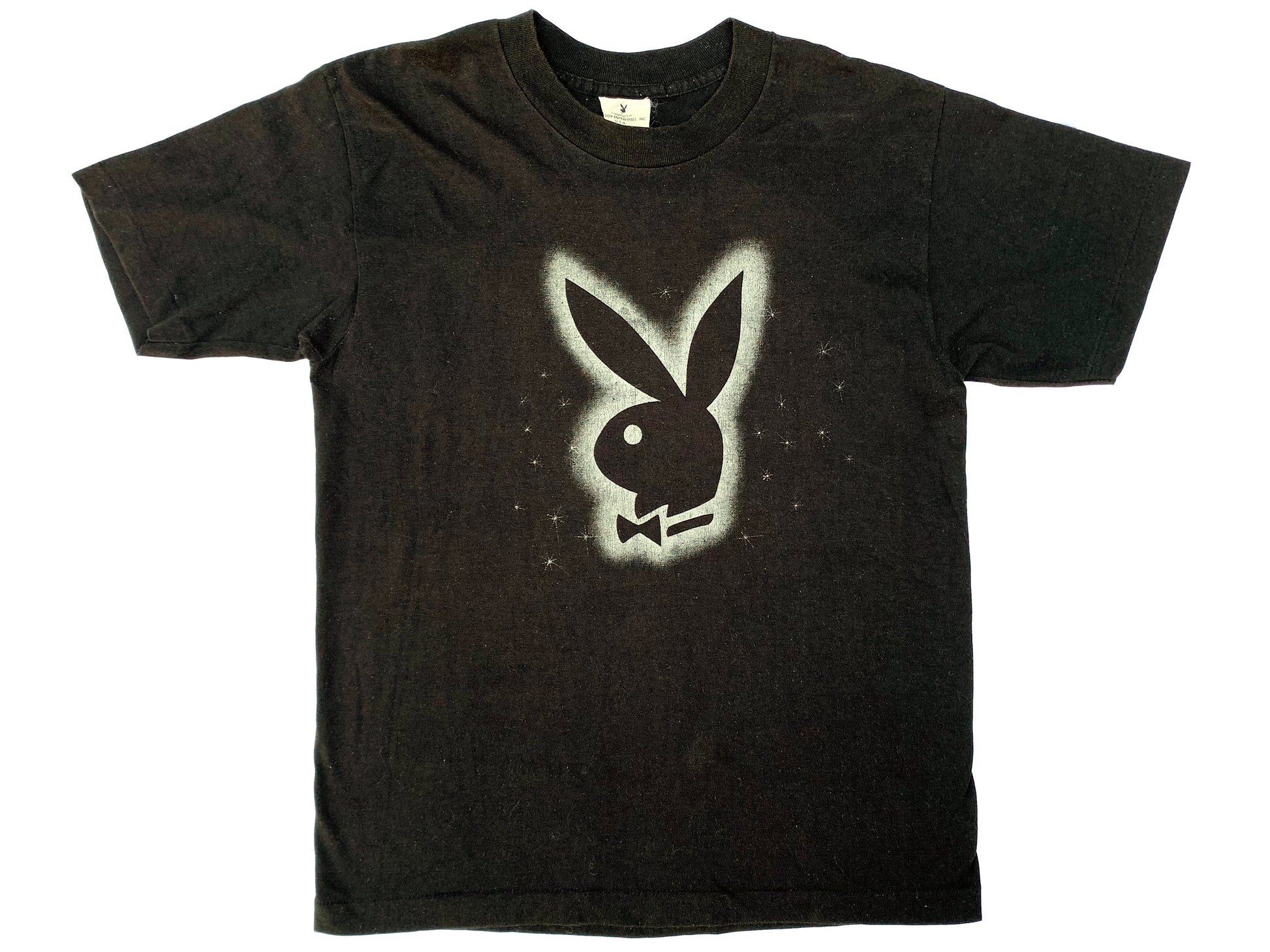Vintage xPlayboy Bunny Head Sparkle Black T-Shirt