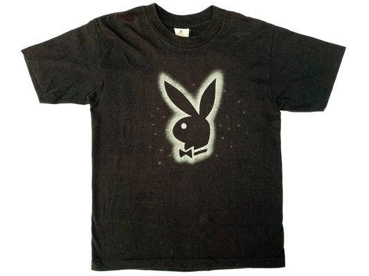 Vintage xPlayboy Bunny Head Sparkle Black T-Shirt