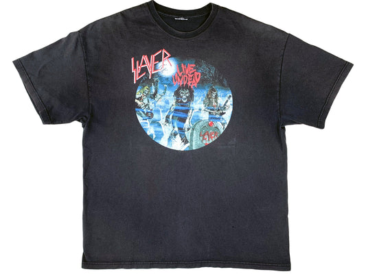 Vintage Slayer 'Live Undead' Black T-Shirt 80s 90s Death Metal