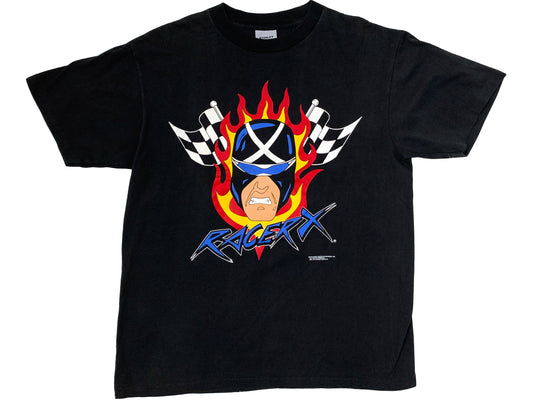 Vintage Speed Racer Racer X Black T-Shirt Stanley Desantis Anime Manga TV Show Movie 90s