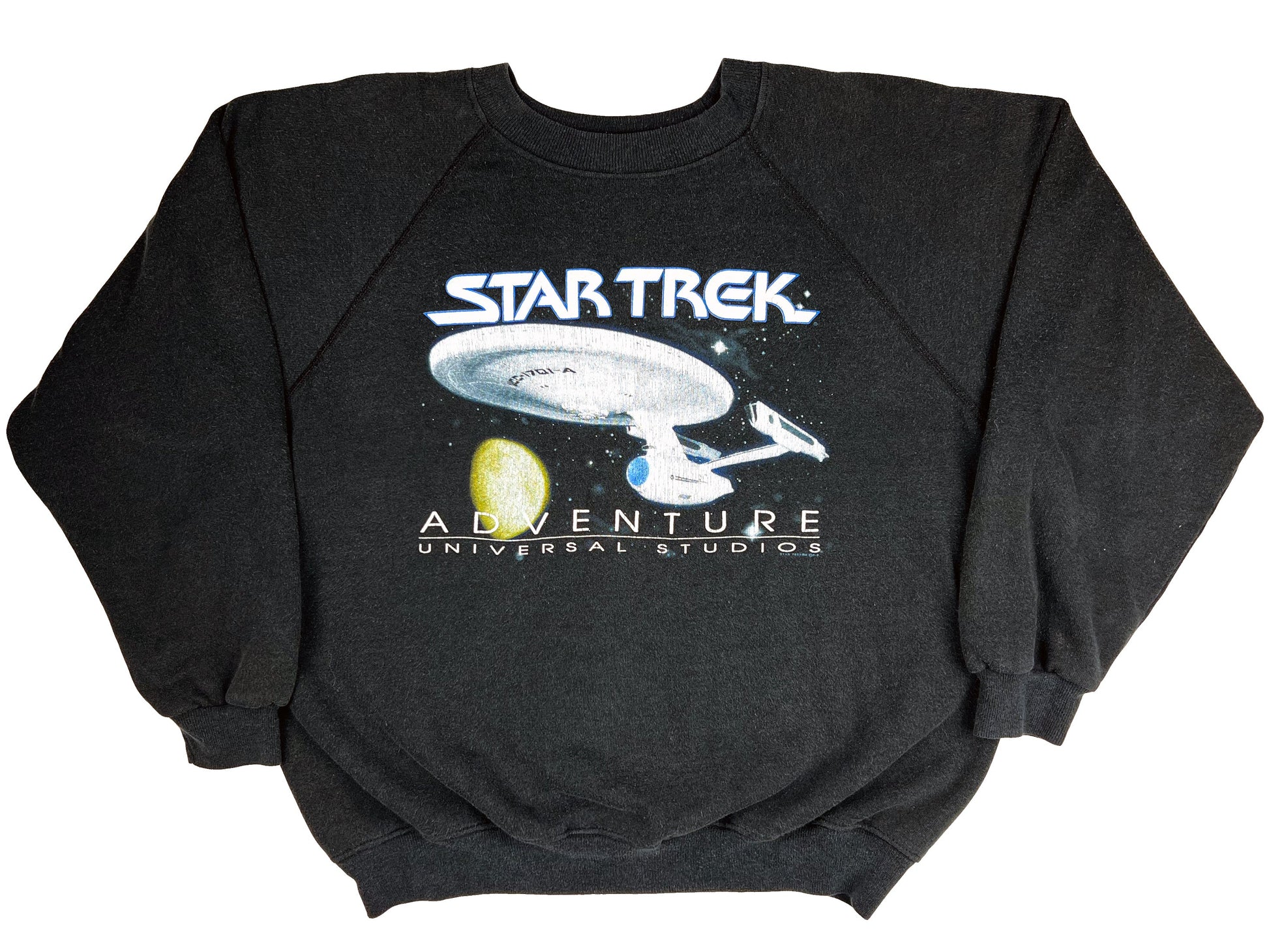 Vintage Star Trek 'Adventure' Universal Studios Black Sweatshirt 90s 