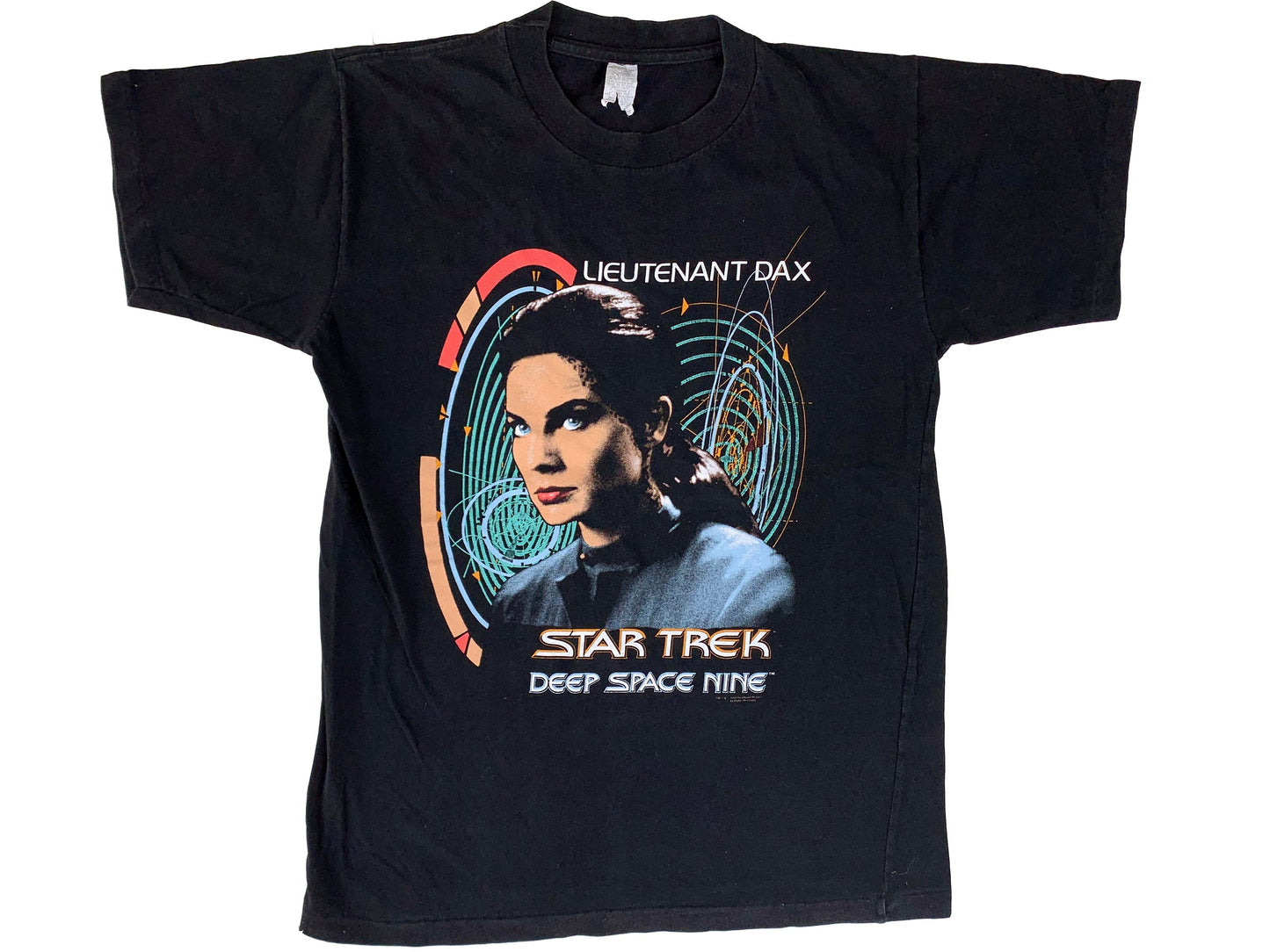 Vintage Star Trek 'Deep Space Nine' Lieutenant Dax Black T-Shirt TV Show DS9 90s