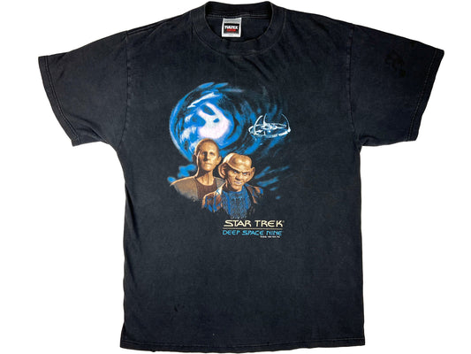 Vintage Star Trek 'Deep Space Nine' Odo & Quark Black T-Shirt