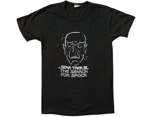 Vintage Star Trek III 'The Search for Spock' Movie Black T-Shirt Sci-Fi Science Fiction