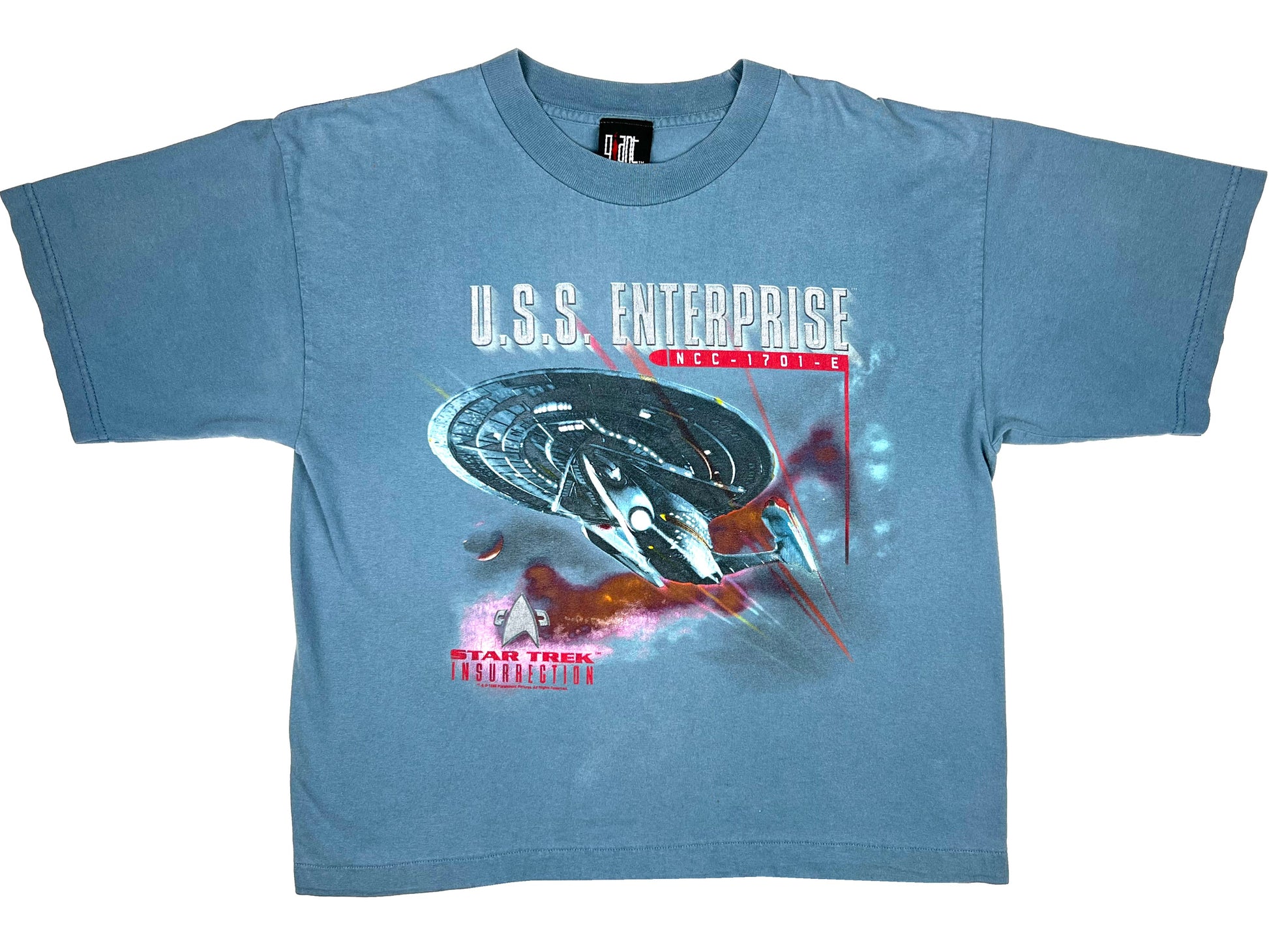 Vintage Star Trek Insurrection Movie T-Shirt TV Show Sci-Fi Science Fiction 90s y2k Giant tag