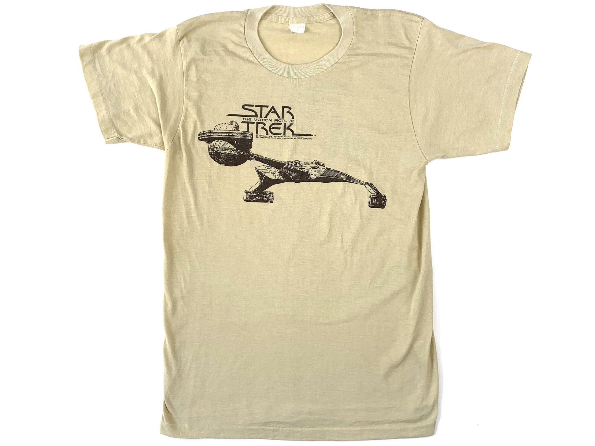 Vintage Star Trek Movie Special FX Crew Beige T-Shirt 70s 80s