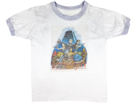 Vintage Star Wars 'Return of the Jedi' Ringer White T-Shirt Movie