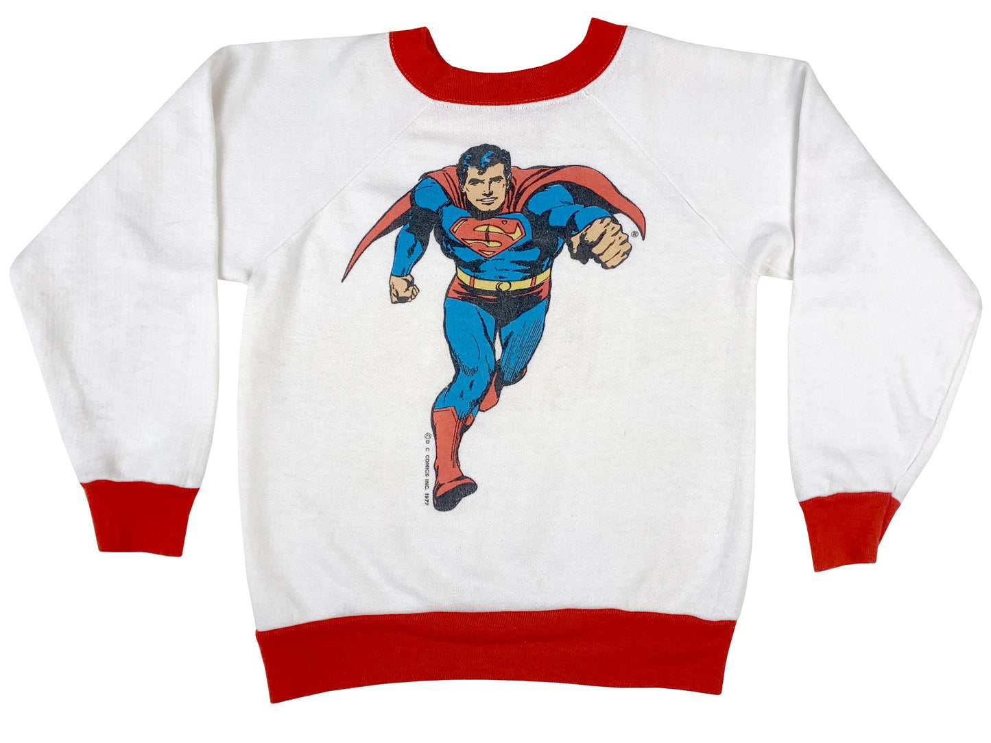 Vintage Superman 1977 Kids Sweatshirt 70s DC Comics Comic Book