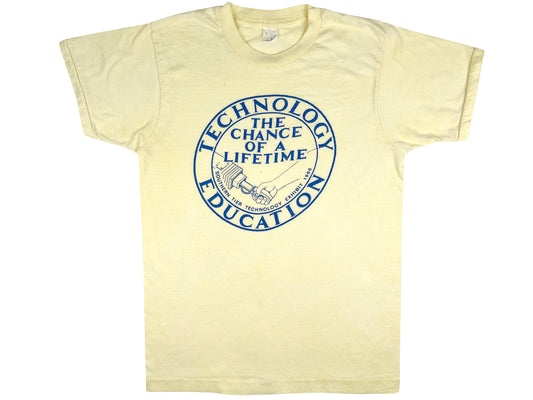 Vintage Technology Education Robot 1986 T-Shirt The Chance Of A Lifetime 80s Southern Tier Technology Exhibit 1986