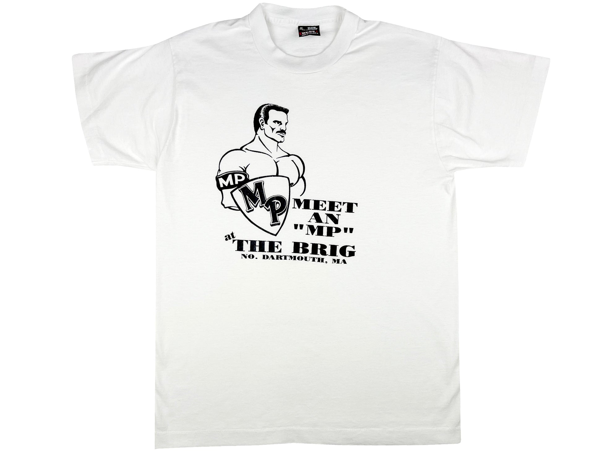 Vintage The Brig Gay Club White T-Shirt 80s 90s Homo Erotic