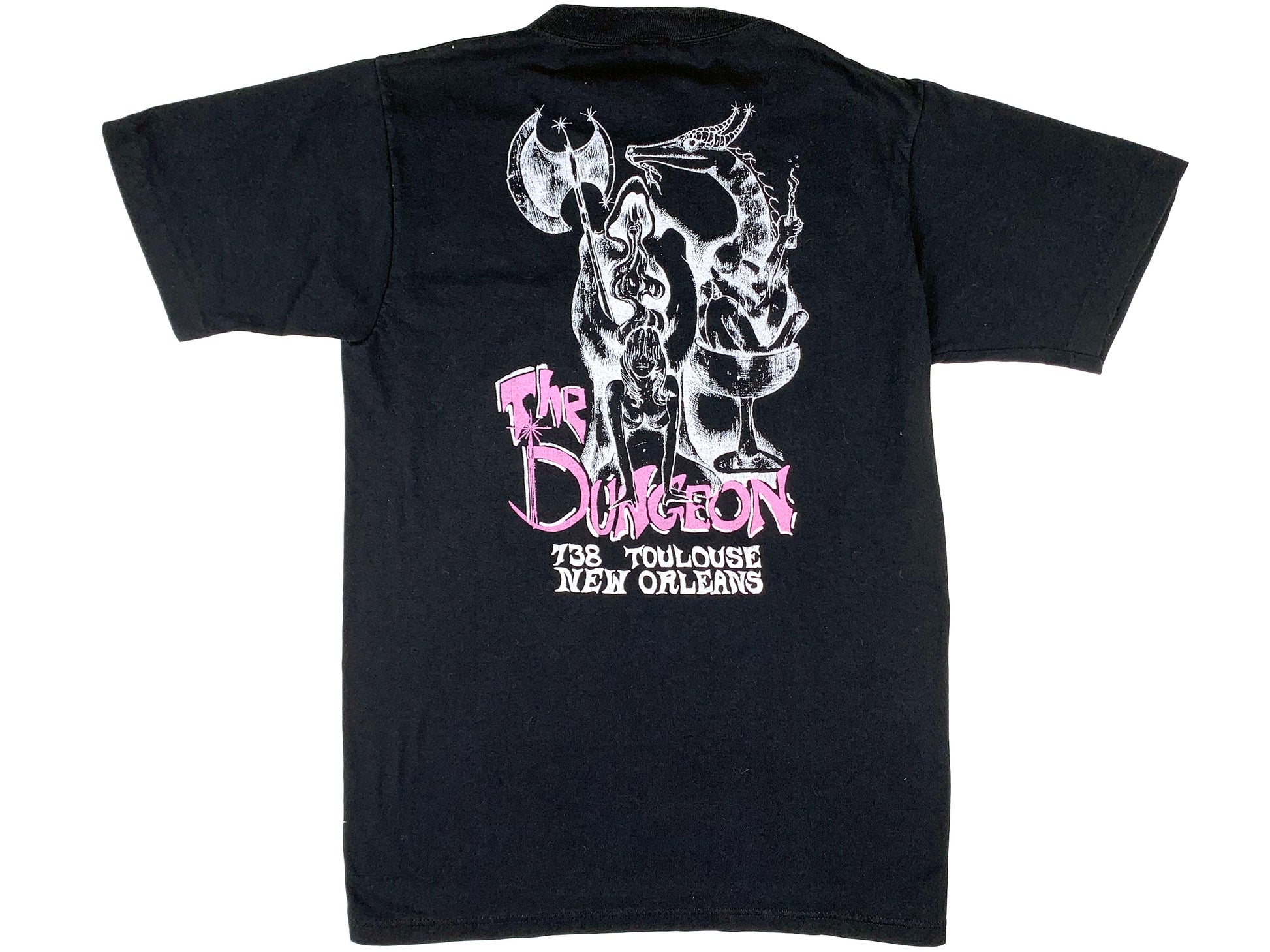 Vintage The Dungeon New Orleans Pocket Black T-Shirt 90s Club Bar