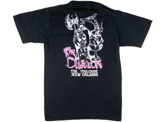 Vintage The Dungeon New Orleans Pocket Black T-Shirt 90s Club Bar