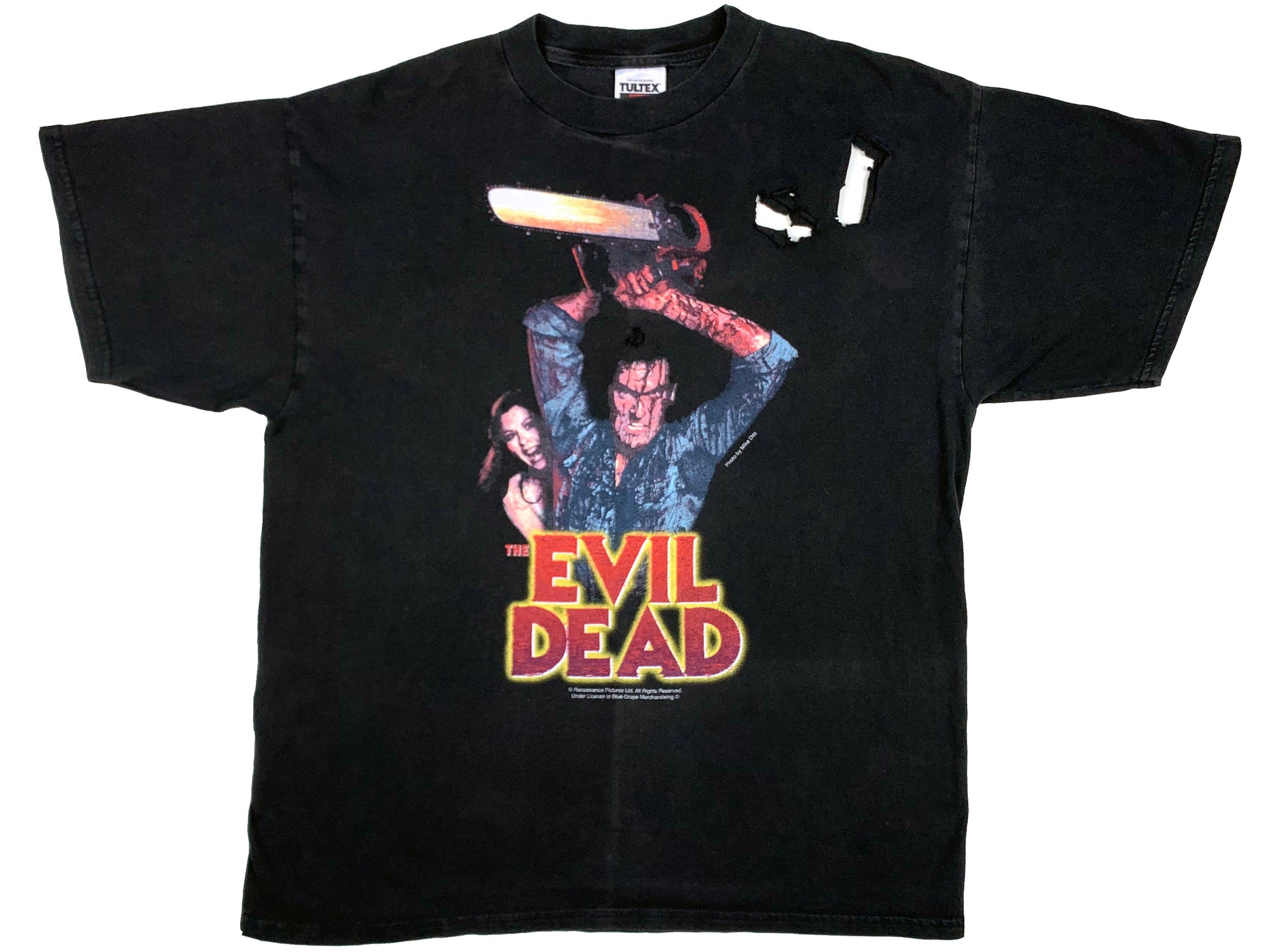 The Evil Dead Thrashed Black T-Shirt Horror Movie 90s y2k