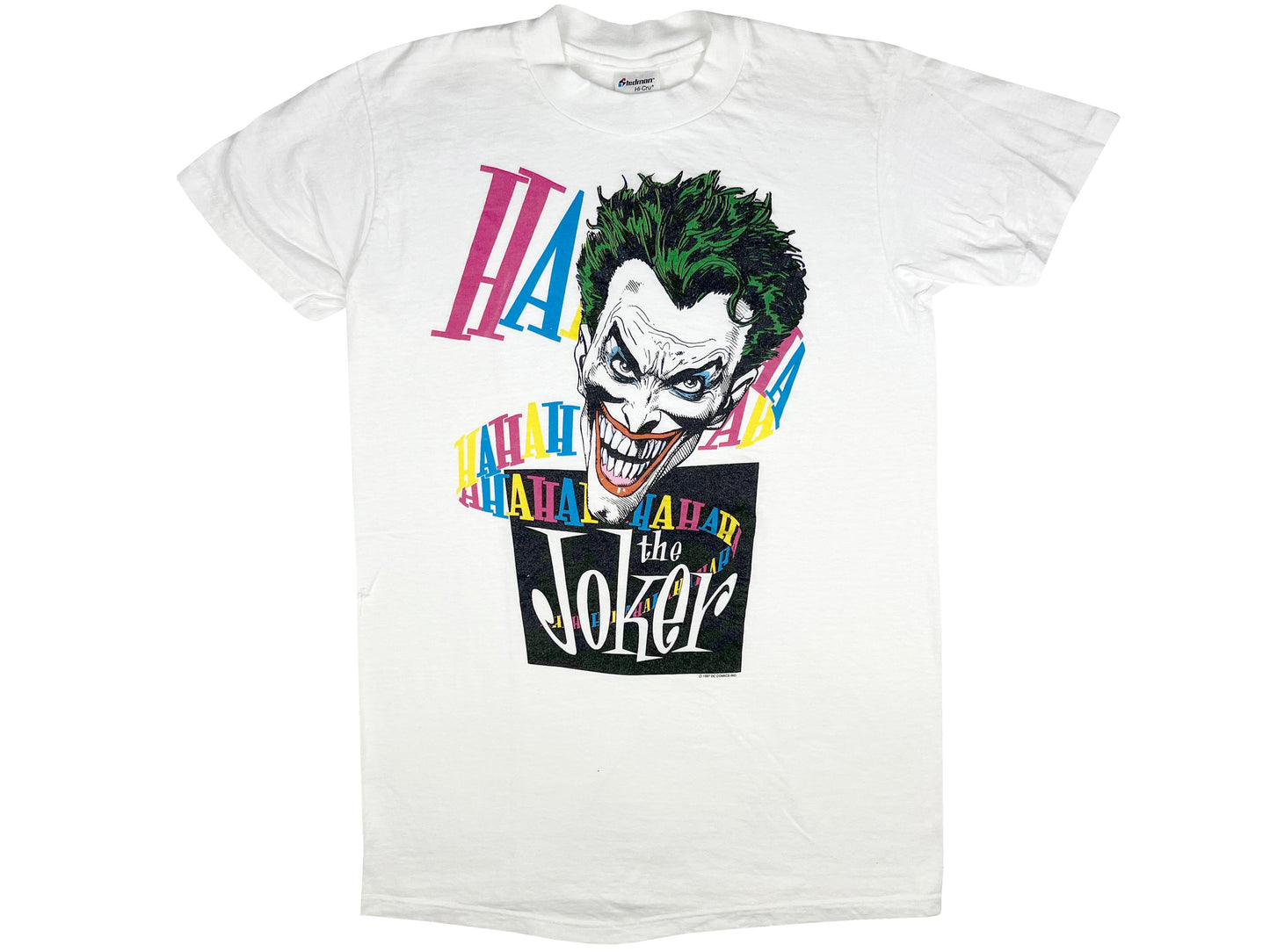 Vintage The Joker White T-Shirt 80s 90s DC Comics Comic Book Batman