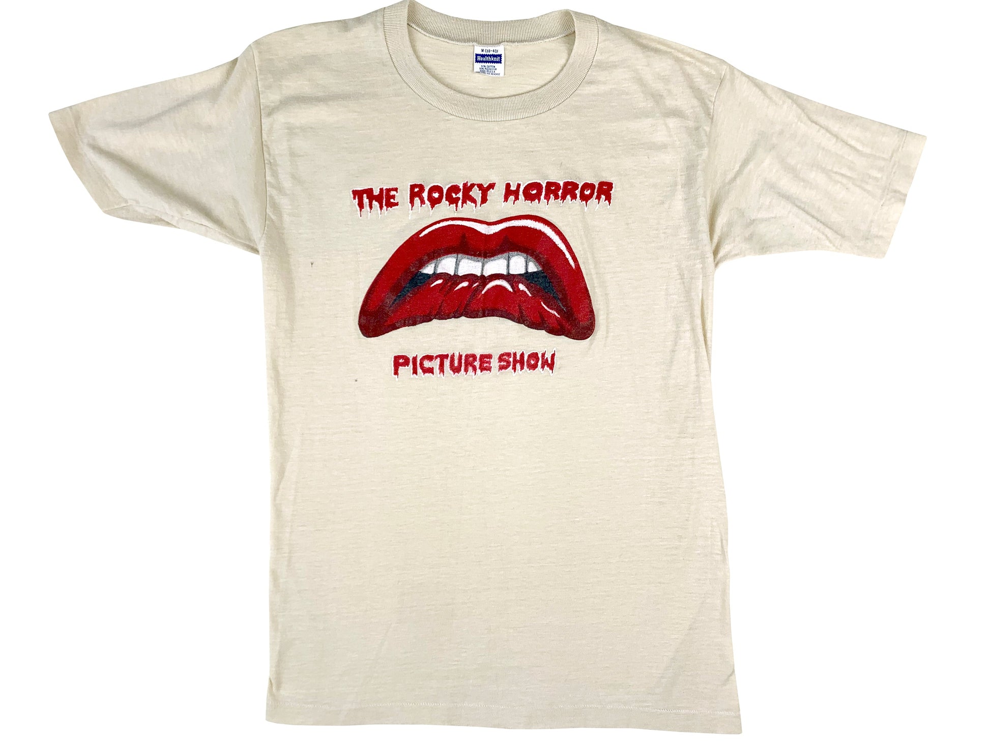 The Rocky Horror Picture Show Beige T-Shirt 80s 70s Musical Rock N Roll