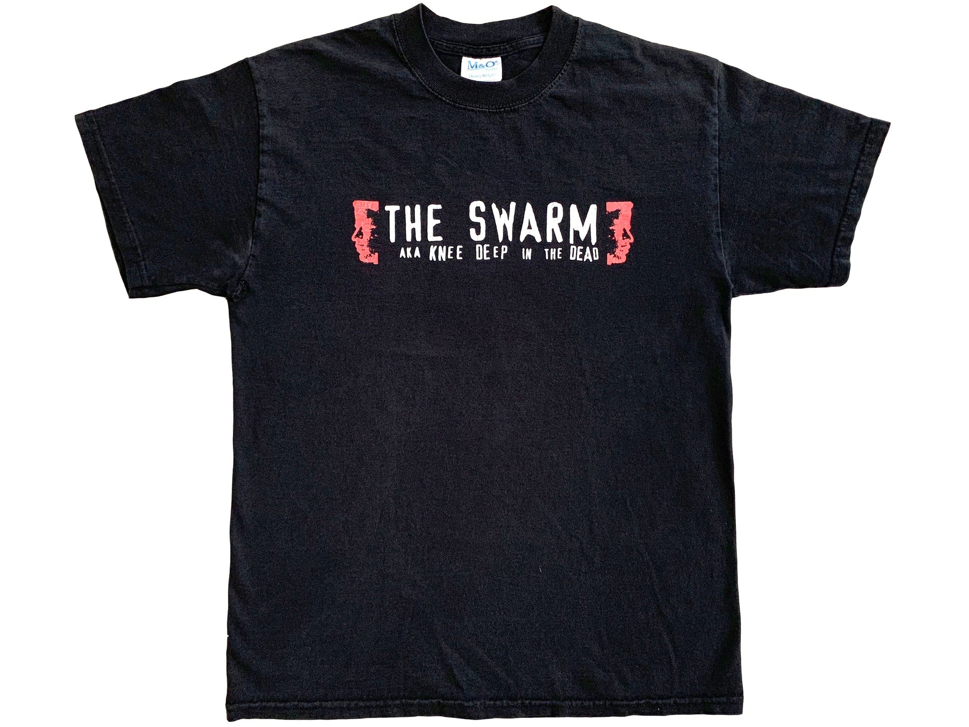Vintage The Swarm aka Knee Deep In The Dead No Idea Records Black T-Shirt Grindcore Harcdore Punk 90s y2k