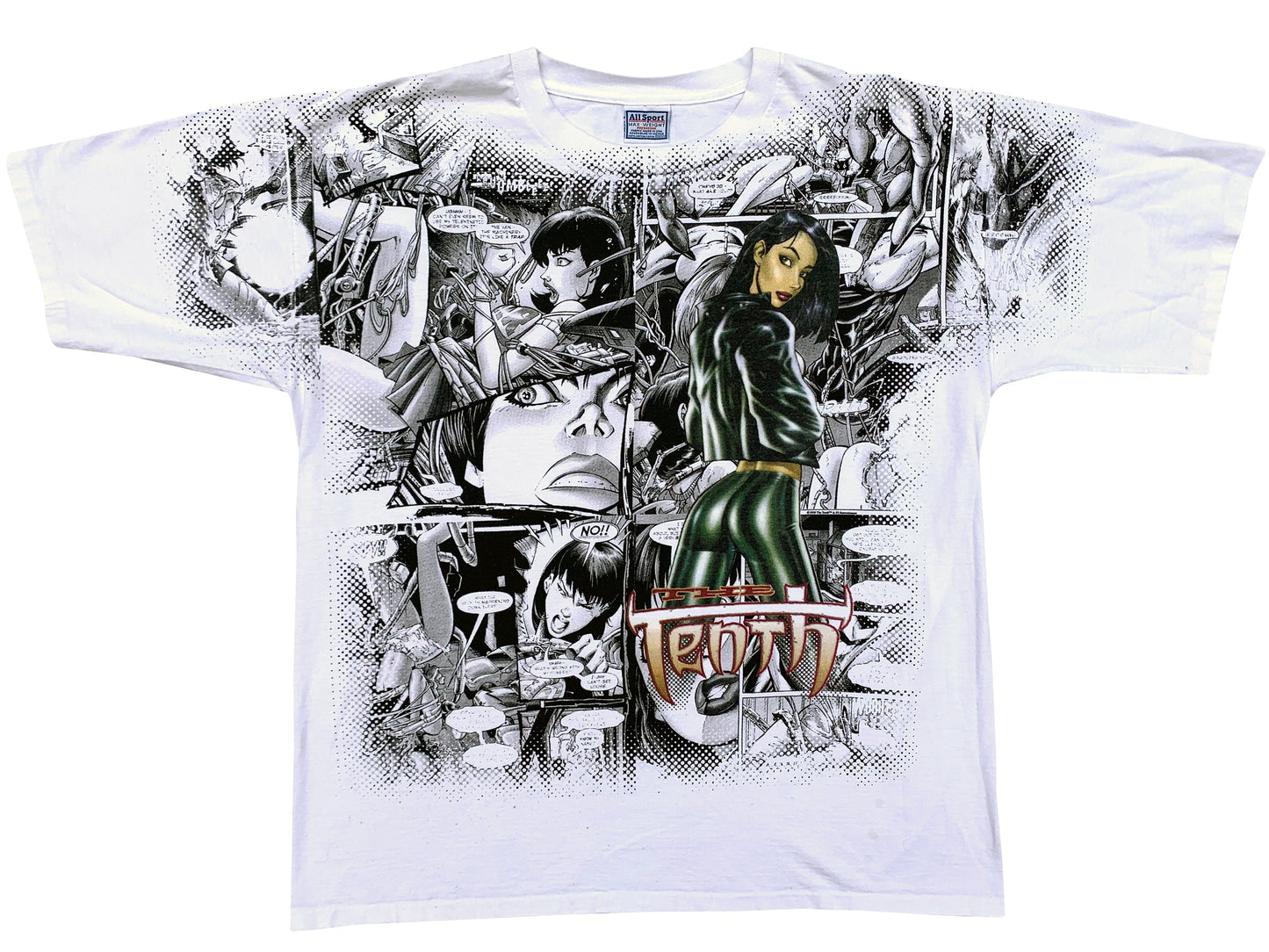 Vintage The Tenth Comic Book White T-Shirt Image Comics 90s All Over print AOP