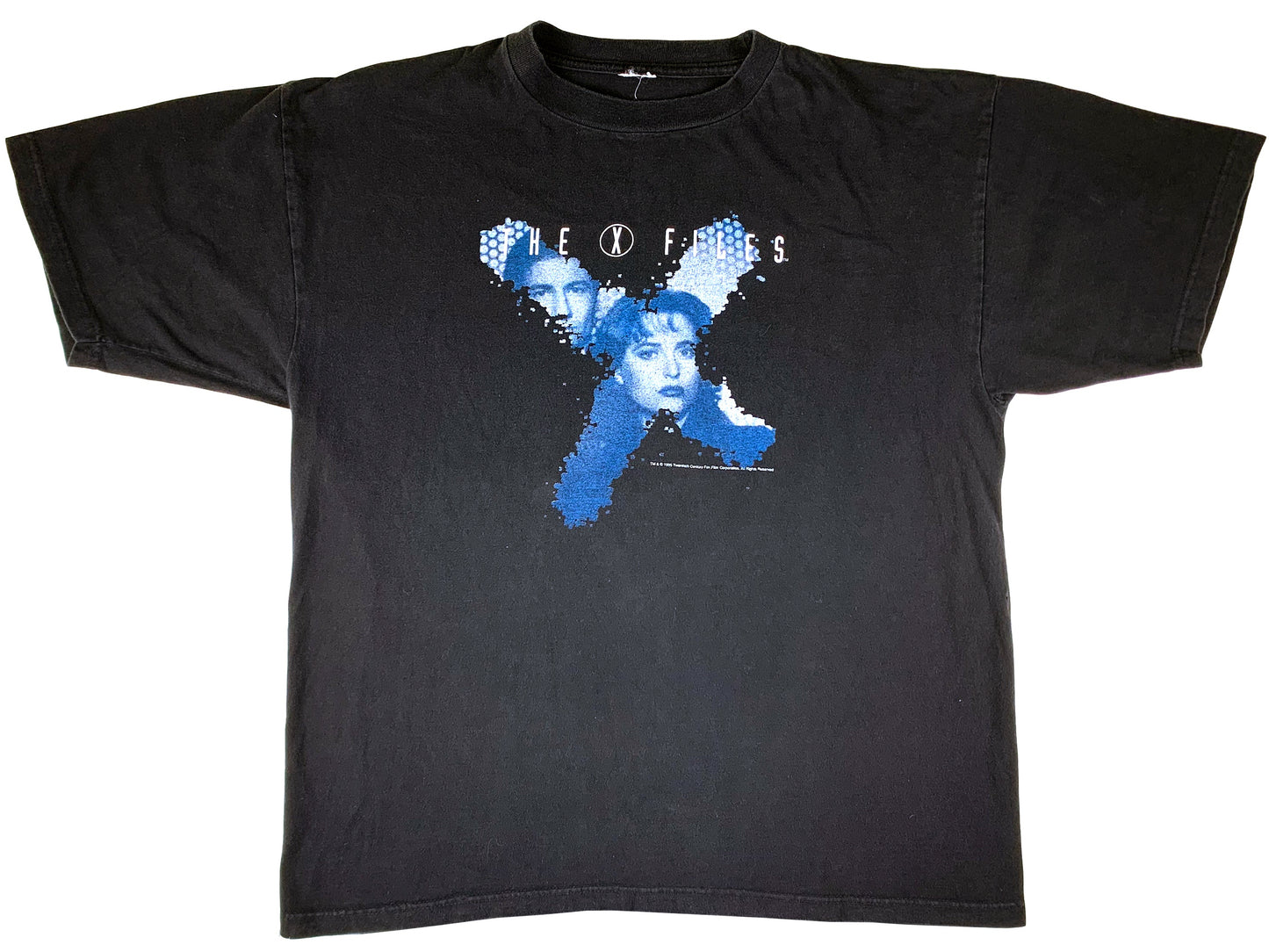 Vintage The X-Files 1995 Black T-Shirt TV Show 90s Horror Sci-Fi Science Fiction