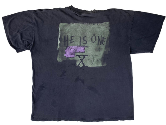 Vintage The X-Files 'He Is One' Black T-Shirt TV Show Horror 90s Sci-Fi Science Fiction