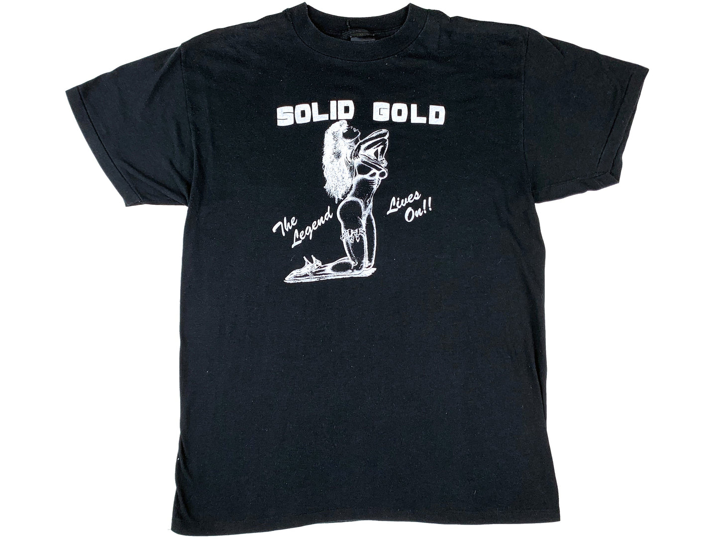 Thee Dollhouse Solid Gold Club Black T-Shirt Strip Club 