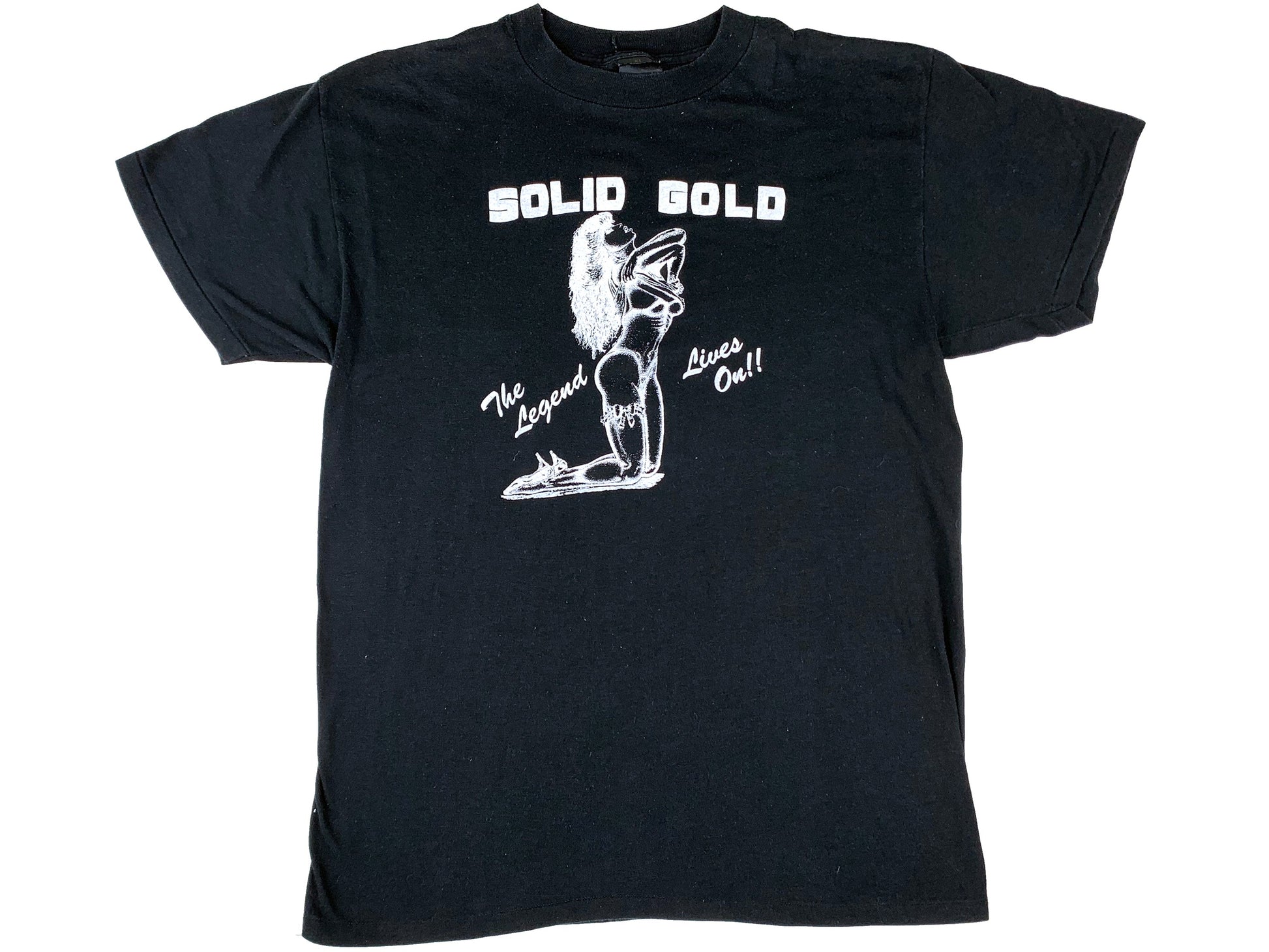 Thee Dollhouse Solid Gold Club Black T-Shirt Strip Club 
