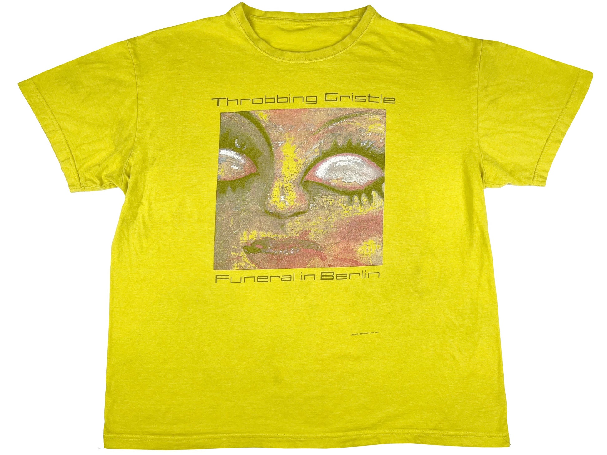 Throbbing Gristle 'Funeral in Berlin' Yellow T-Shirt