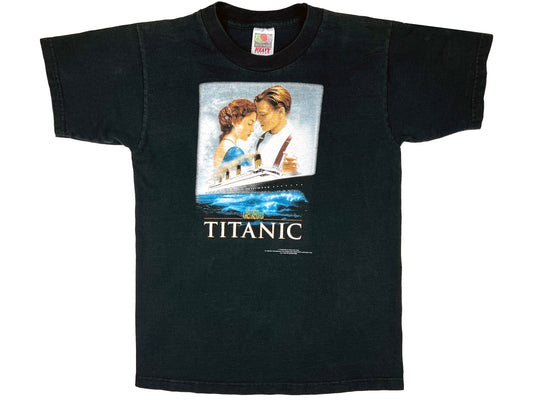 Vintage Titanic Movie Black T-Shirt  90s Leonard DiCaprio 