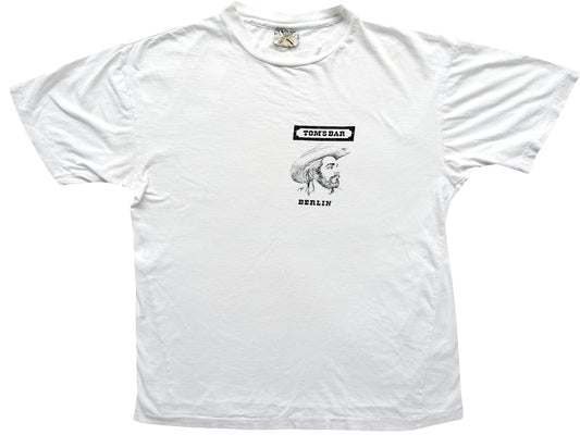 Vintage Tom's Bar Berlin White T-Shirt gay Homo Erotic Erotica Art Germany